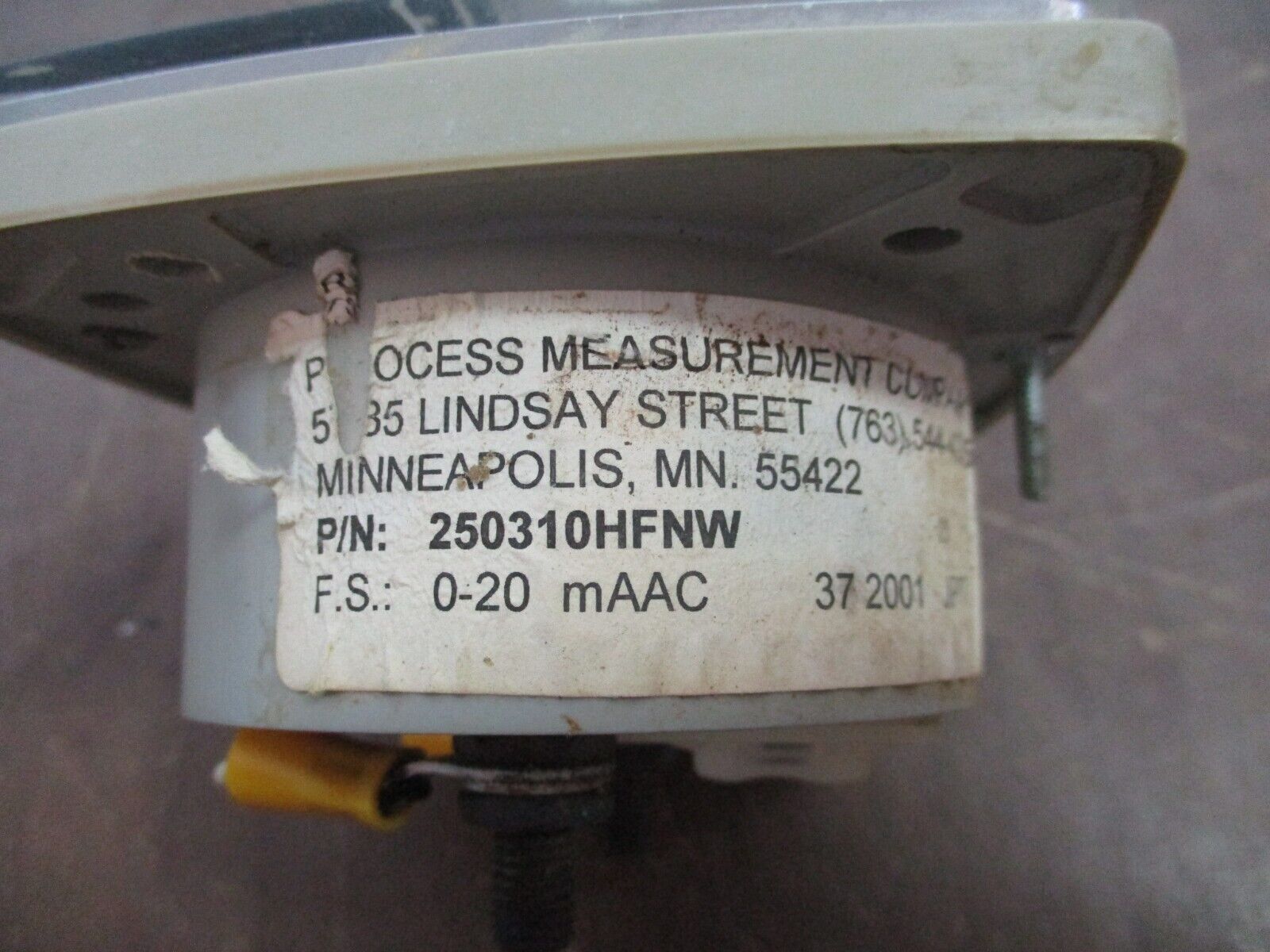 Process Measurement AC Ammeter 250310HFNW Range: 0-60A Used