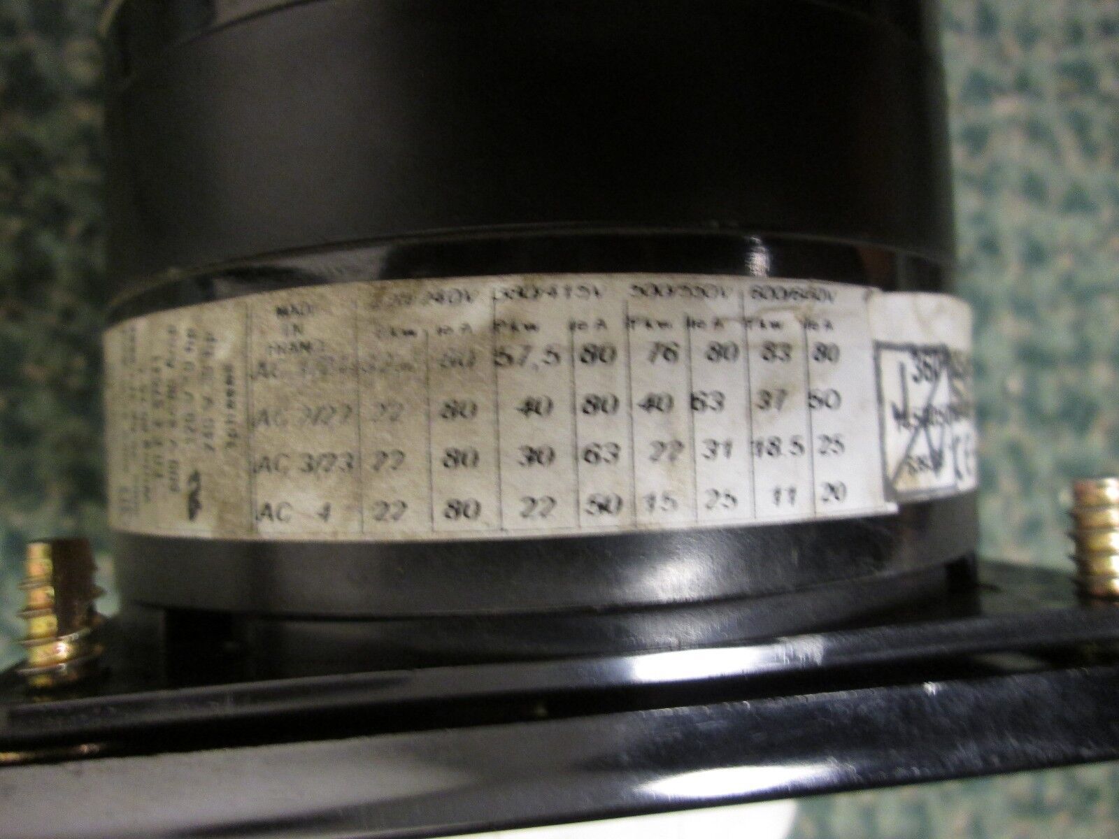 Entrelec Rotary Switch I-80 5 section 80A 600V Used