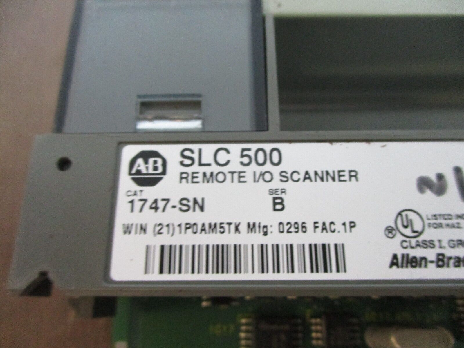 Allen-Bradley SLC500 Remote I/O Scanner 1747-SN Ser. B Host FRN: 1.0b Used