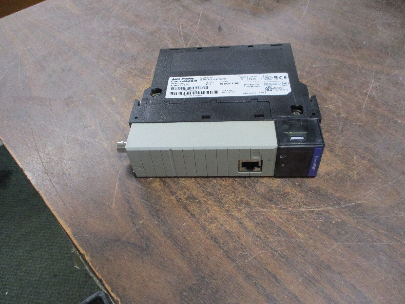 Allen-Bradley ControlLogix ControlNet Comm Bridge Module 1756-CNB/D Rev F01 Used