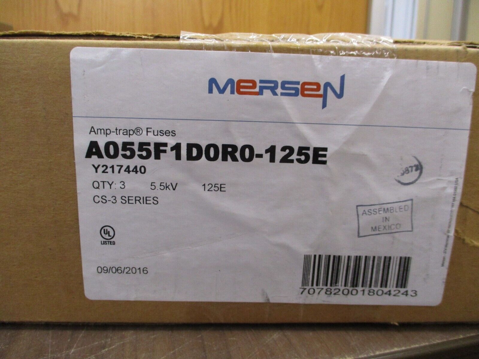 Mersen Amp-Trap Fuse A055F1D0R0-125E 125E 5.5kV *Box of 3* New Surplus