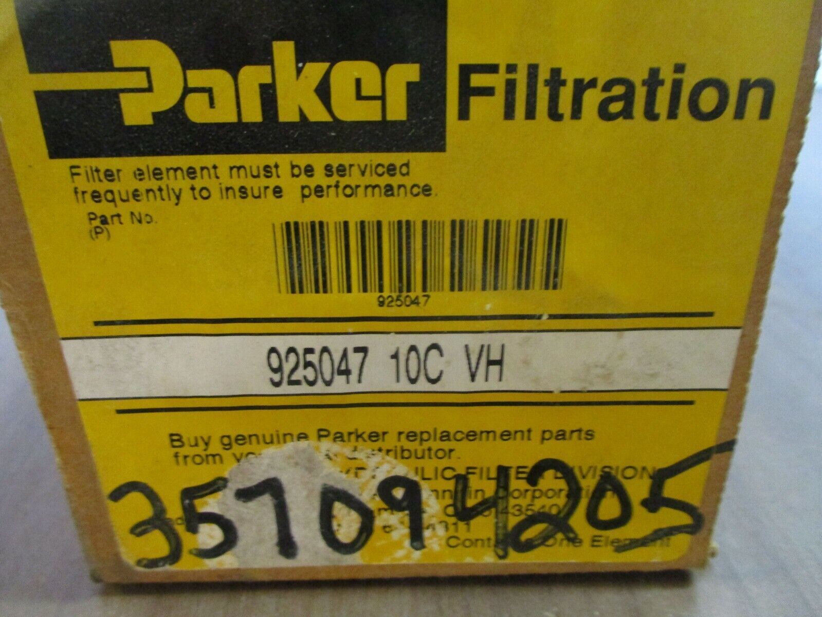Parker Filter Element 925047 10C VH New Surplus