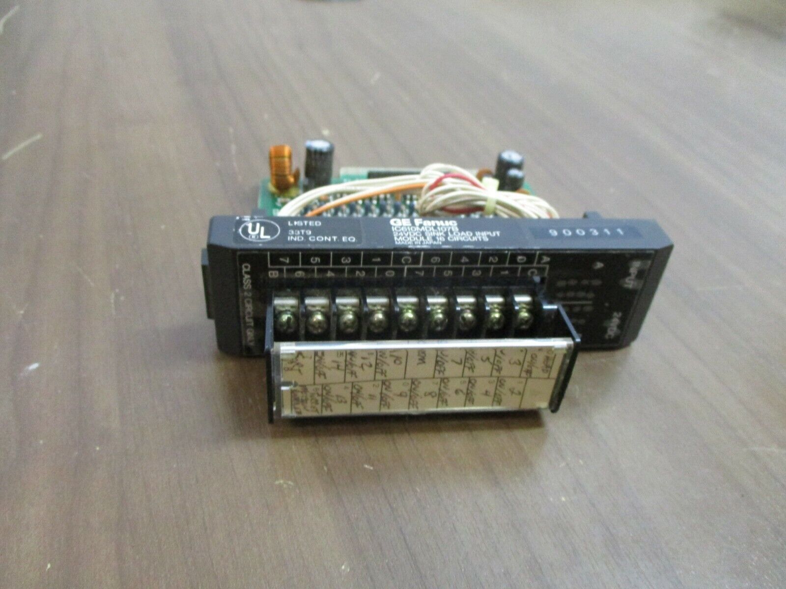GE Fanuc Sink Load Input Module IC610MDL107B 24VDC 16-Circuit Used