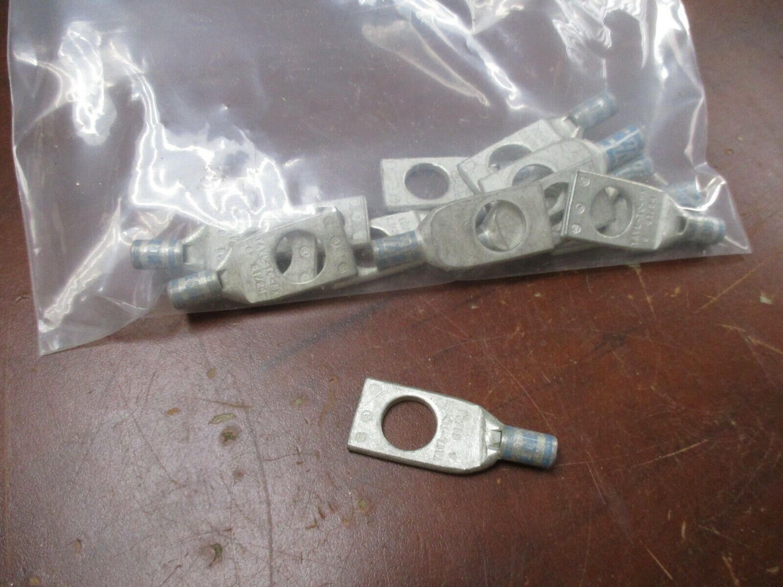 Burndy Crimp Lug YAVL-TC-FX 1-Hole *Lot of 13* *No Box* New Surplus