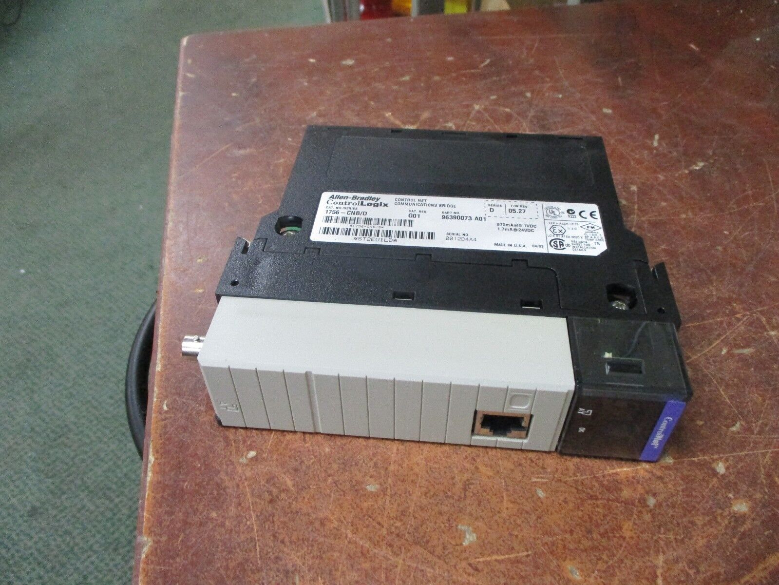 Allen-Bradley ControlLogix Control Net Comm Bridge 1756-CNB/D Rev. GO1 Used