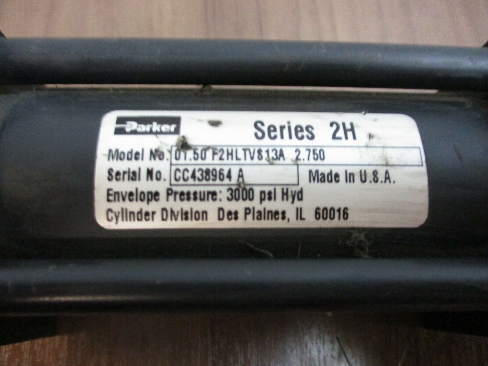 Parker Series 2H Hydraulic Cylinder 01.50 F2HLTVS13A 2.750 3000 PSI Used