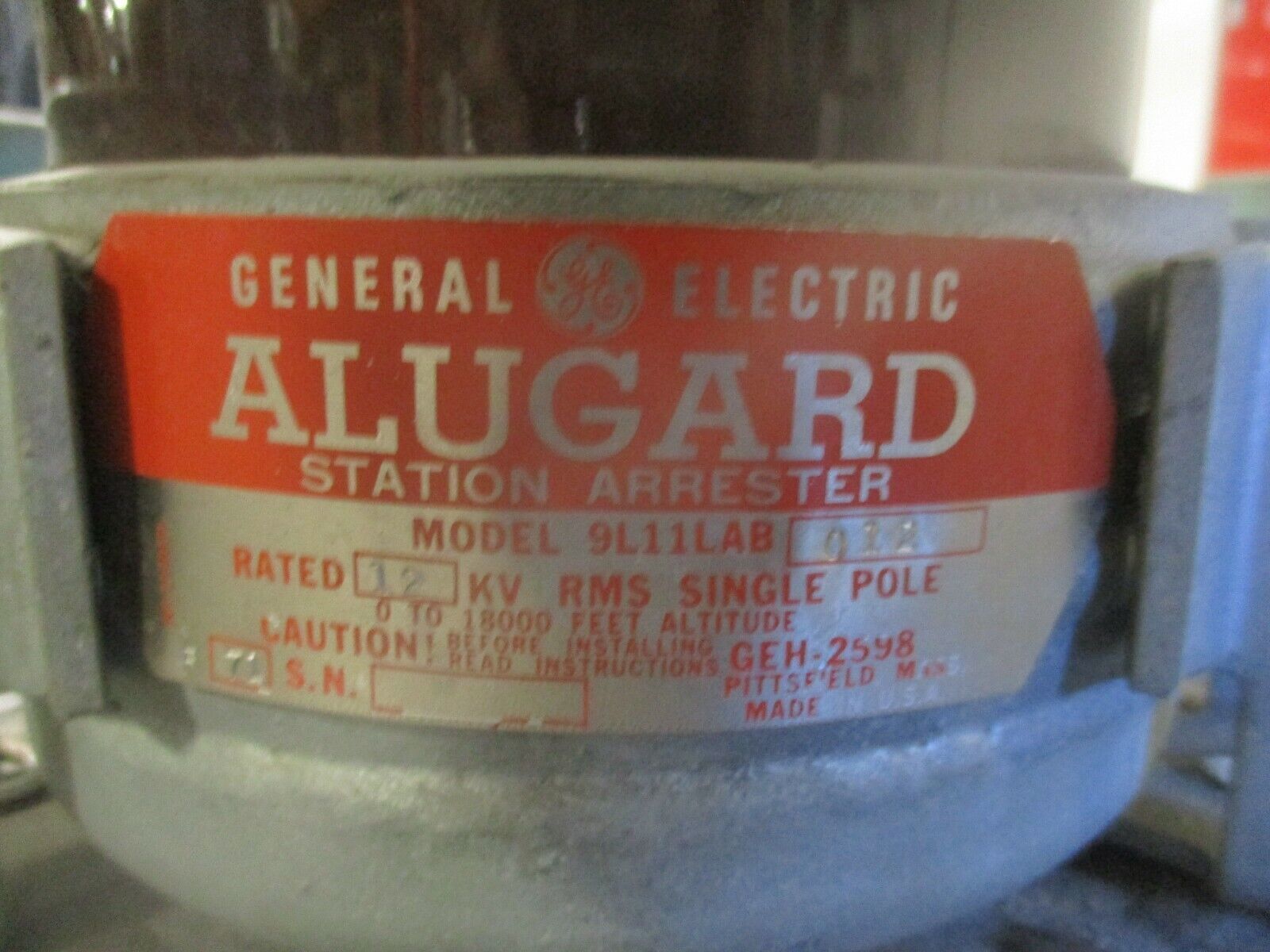 GE Alugard Station Arrester 9L11LAB012 12kV Used