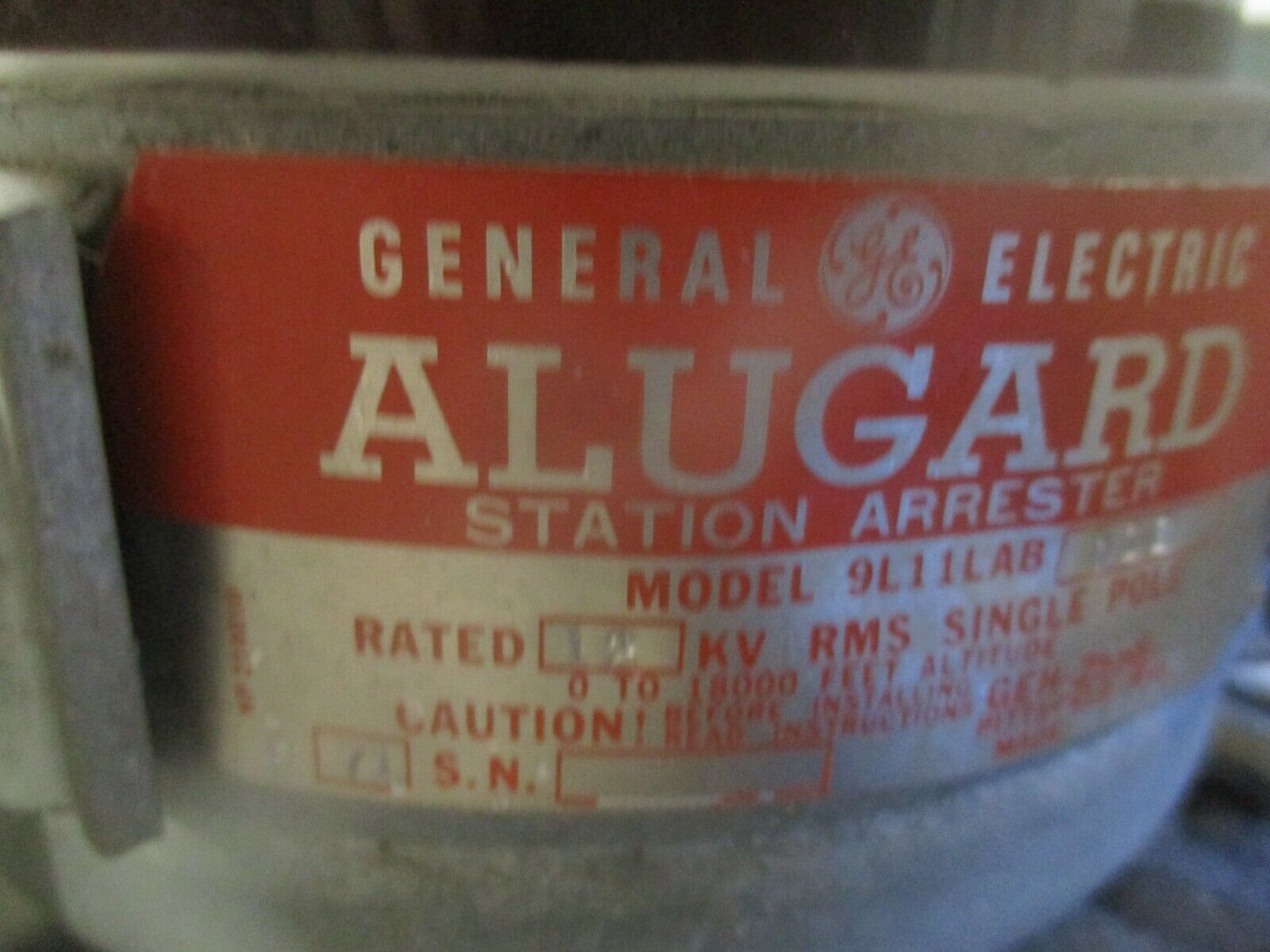 GE Alugard Station Arrester 9L11LAB012 12kV Used