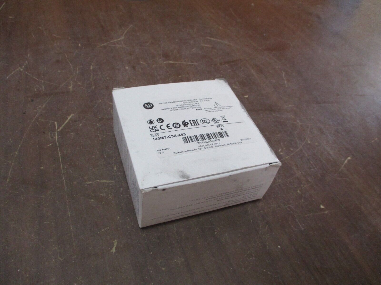 Allen-Bradley Manual Motor Protector 140MT-C3E-A63 Ser. A Trip: 0.4-0.63A