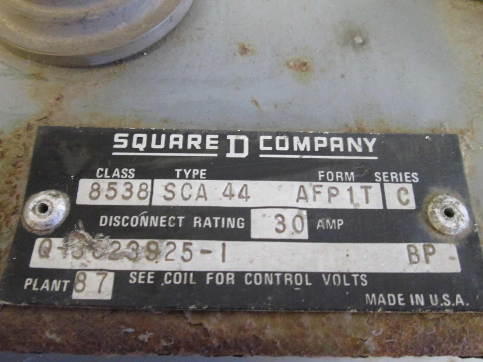 Square D Fusible 3R Combination 8538 SCA 44 AFP1T Size 1 120V Coil Used