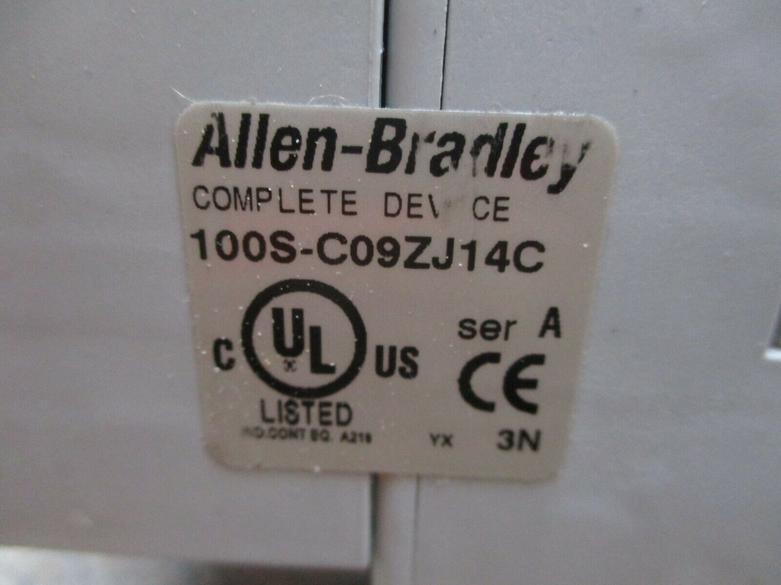 Allen-Bradley Safety Contactor 100S-C09ZJ14C Ser. A 25A 600V Used