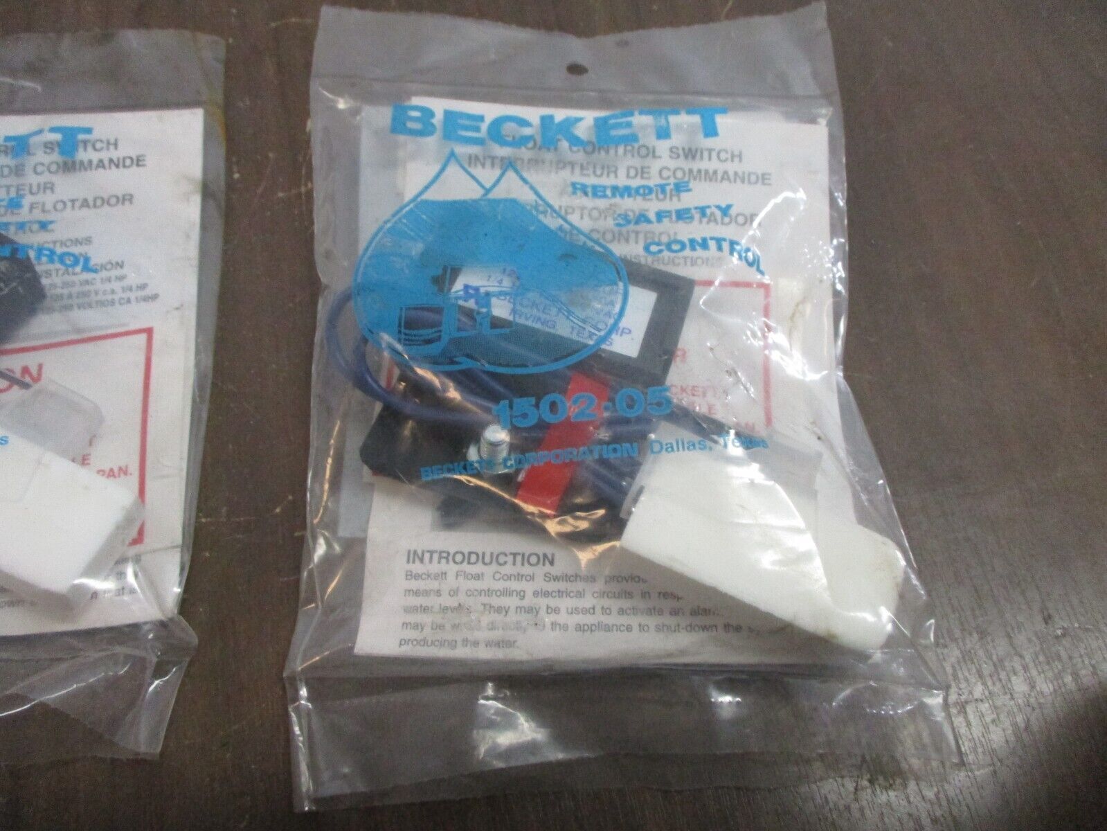 Beckett Remote Safety Control 1502UR 125-250V 10A *Lot of 2* New Surplus