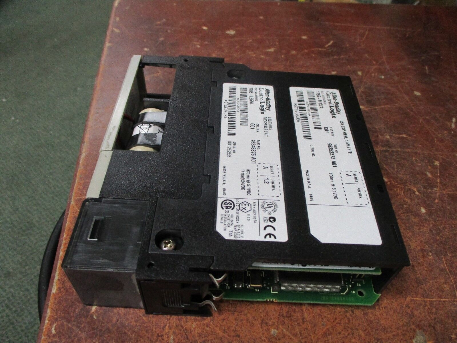 Allen-Bradley Logix 5555 Processor Unit & Memory Expansion 1756-M13/A 1756-L55/A