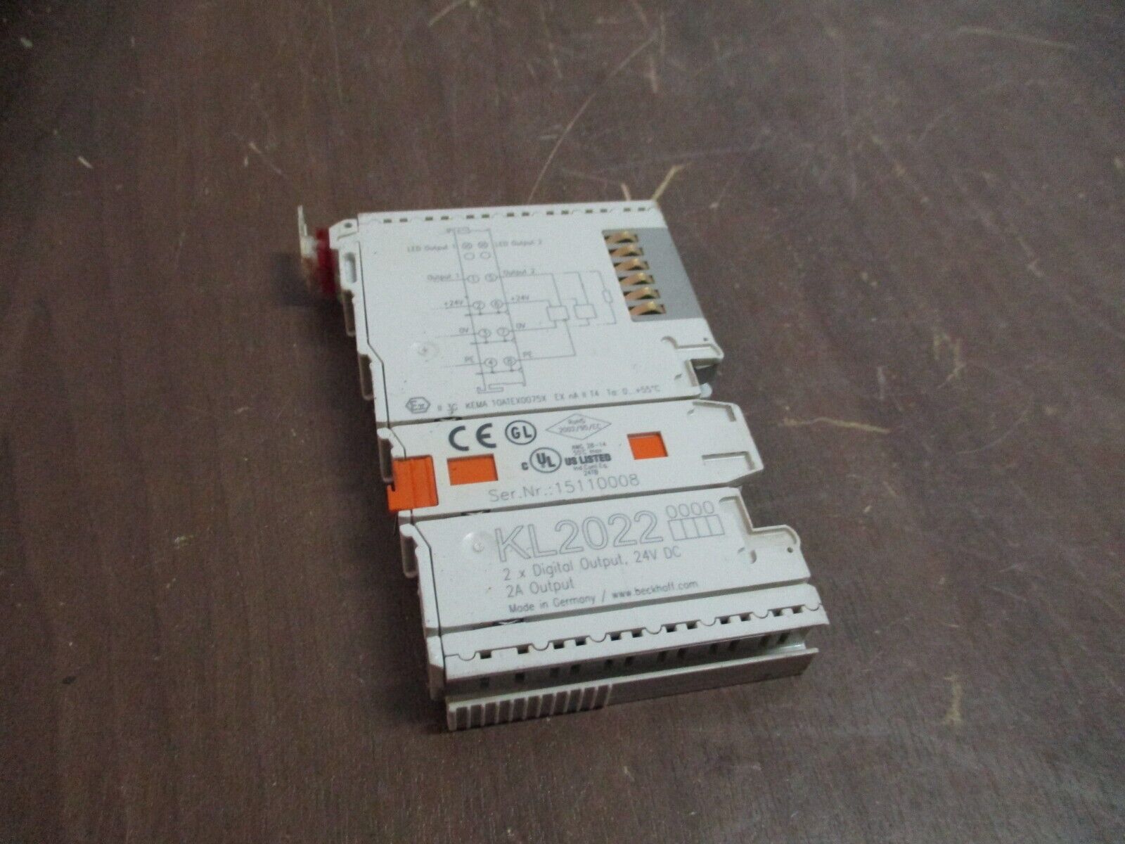 Beckhoff Digtial Output Module KL2022 24VDC 2A 2x Used