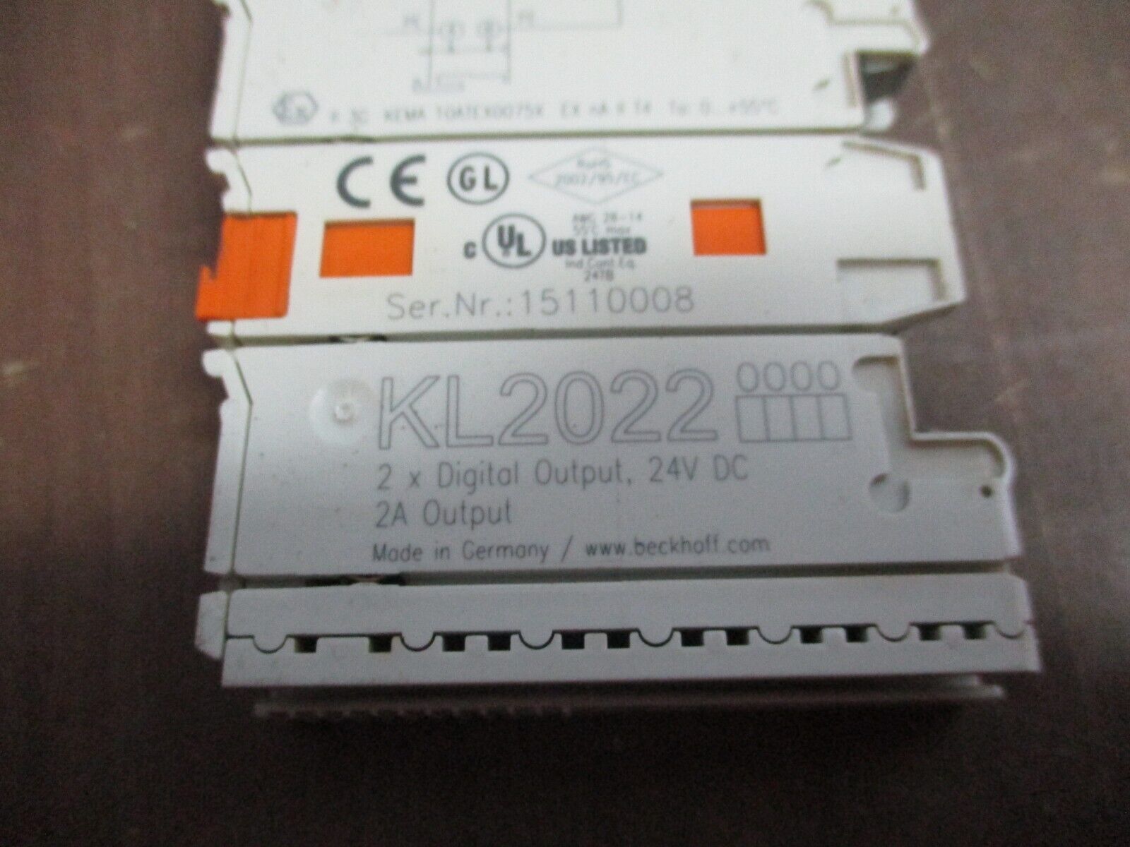 Beckhoff Digtial Output Module KL2022 24VDC 2A 2x Used