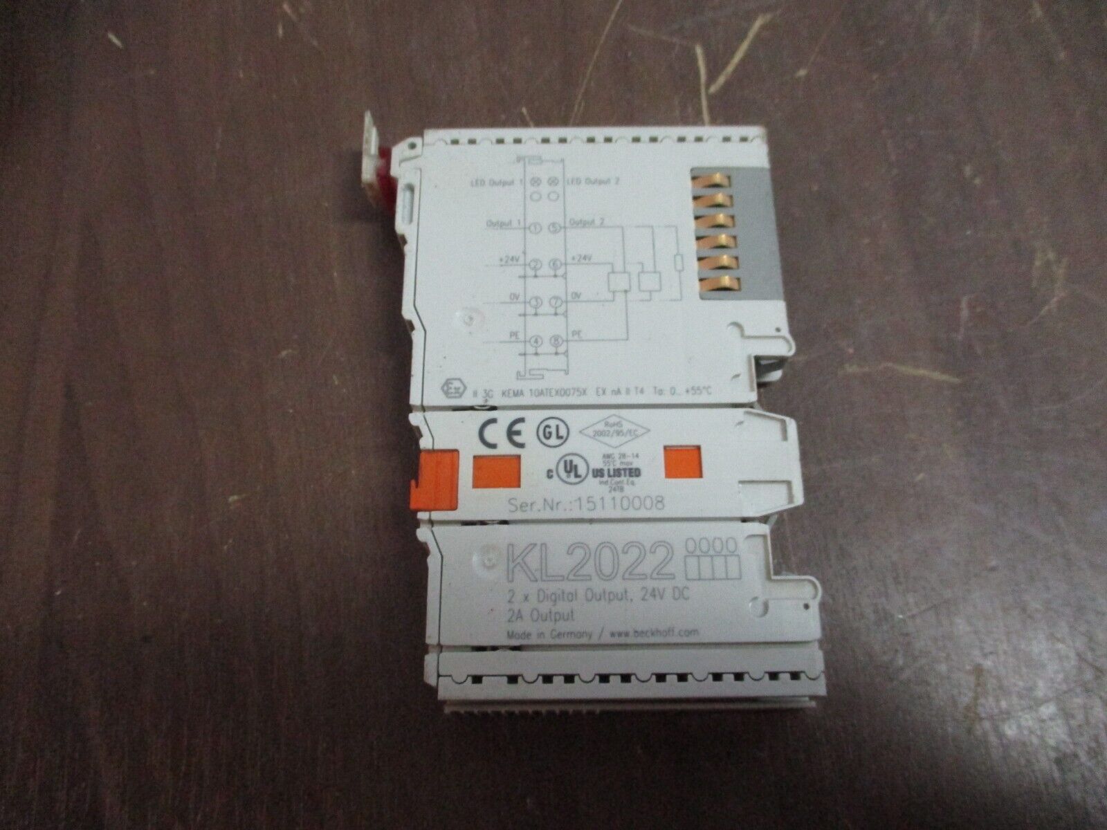 Beckhoff Digtial Output Module KL2022 24VDC 2A 2x Used