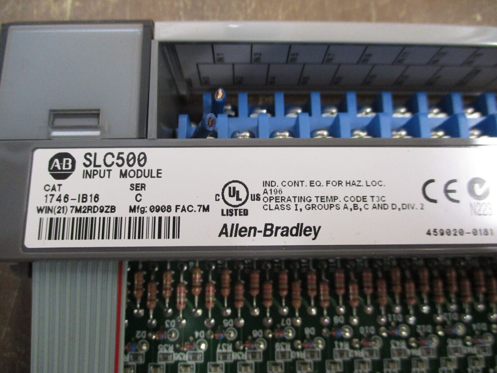 Allen-Bradley SLC 500 Input Module 1746-IB16 Series C 10-30 VDC Used