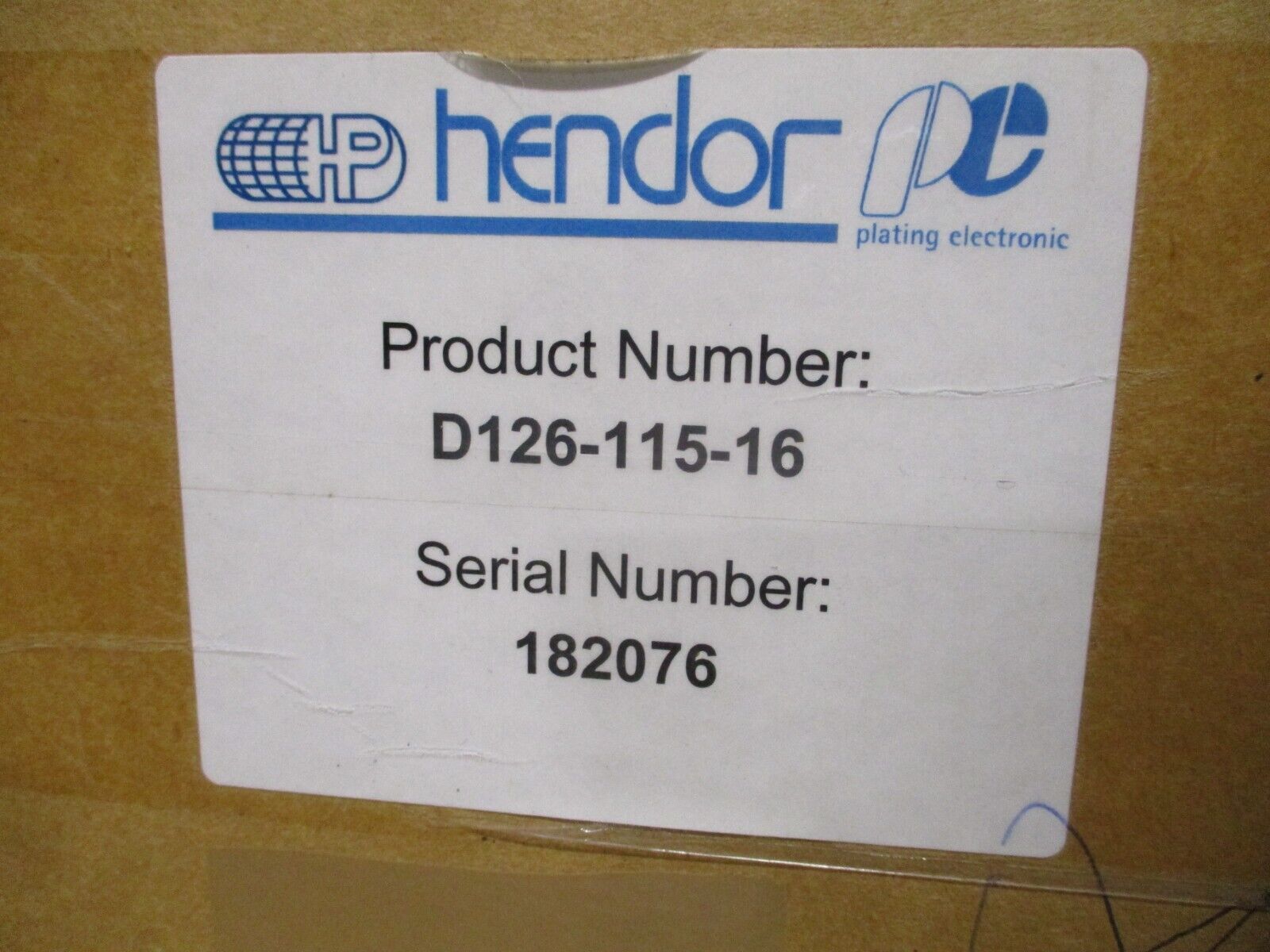 Hendor Vertical Pump D126-115-16 3/4HP 3400RPM 900-9000L/H 9M Head New Surplus