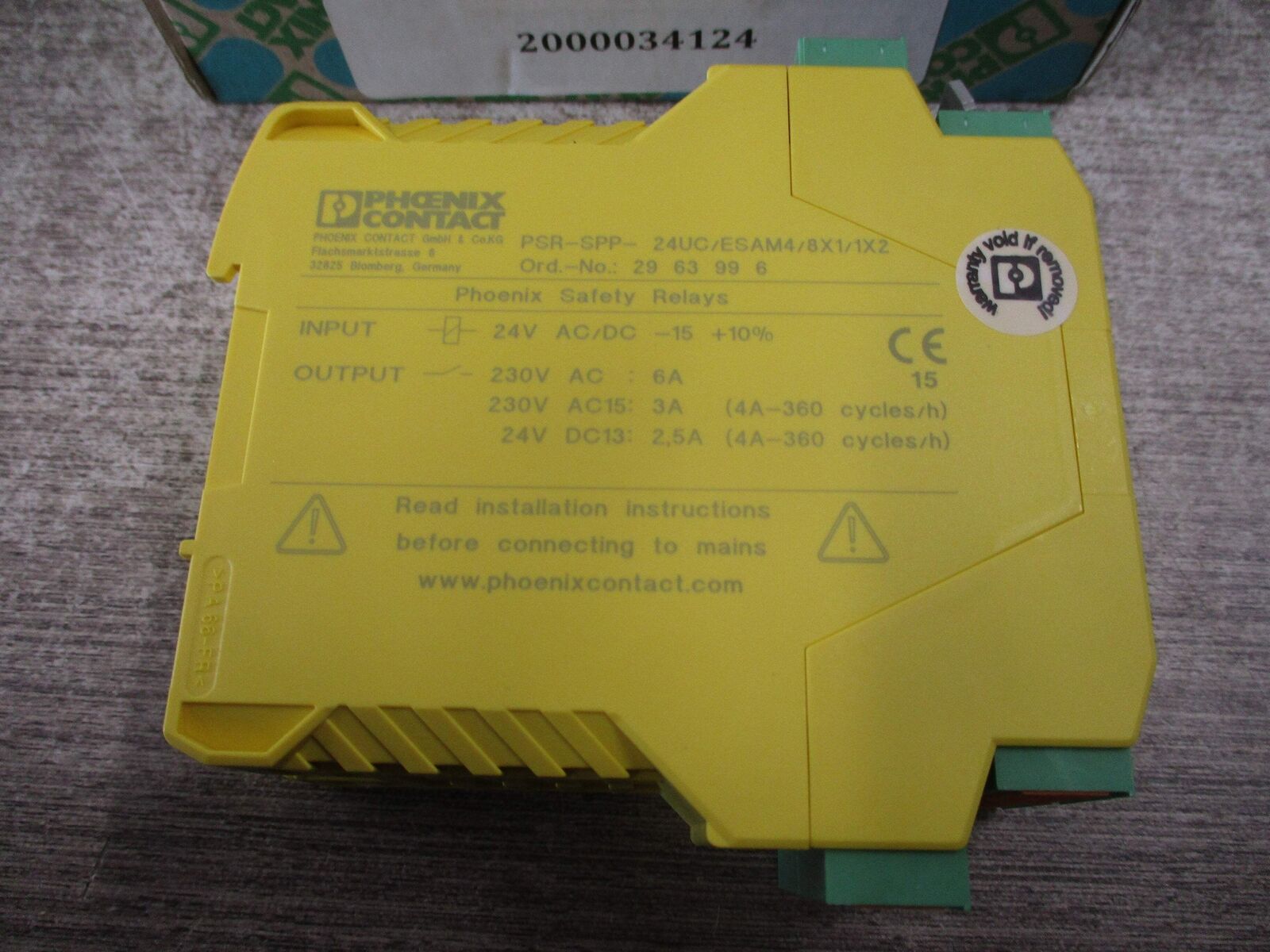 Phoenix Contact Safety Relay 2963996 PSR-SPP-24UC/ESAM4/8X1/1X2 New Surplus