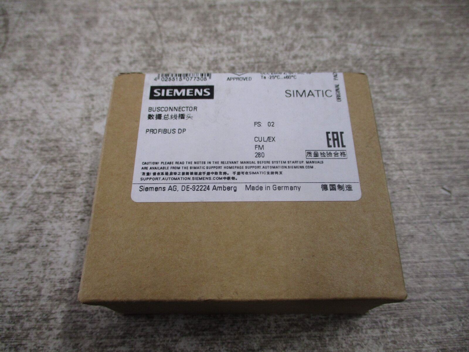 Siemens Simatic Profibus DP Busconnector Module 6ES7 972-0BB52-0XA0 New Surplus