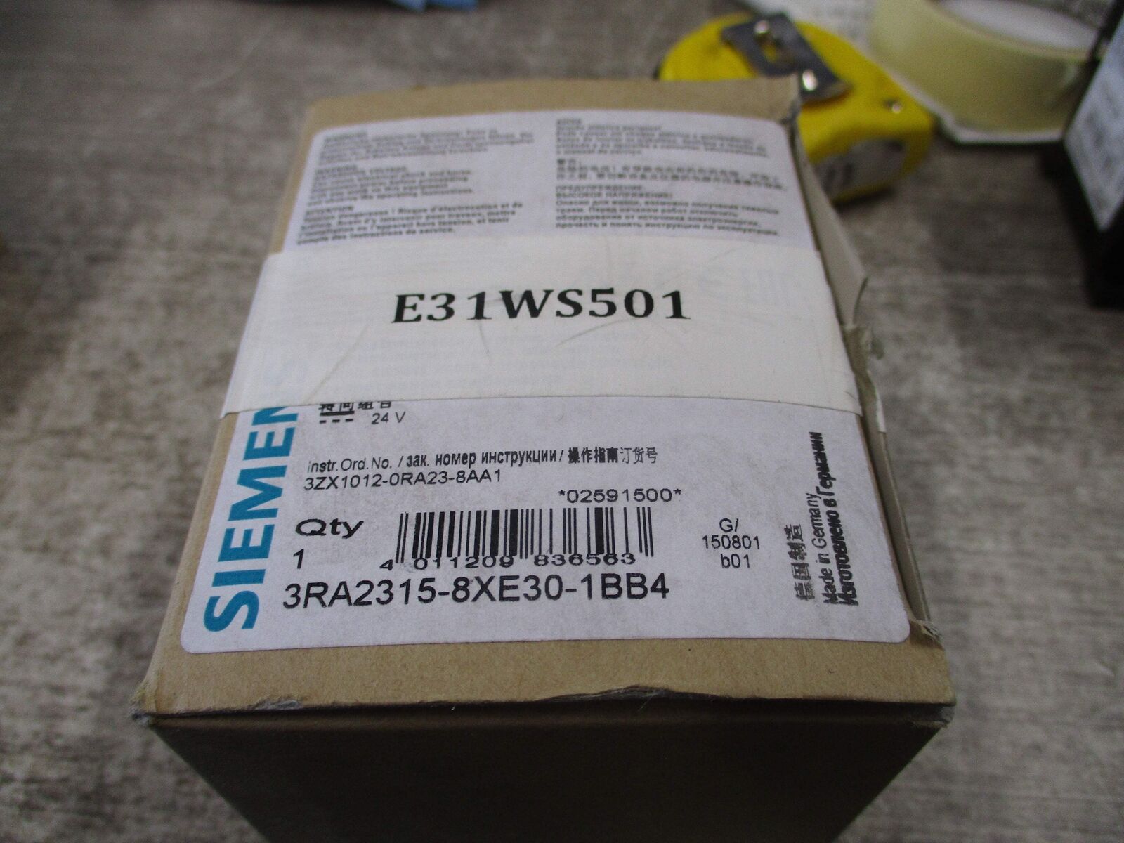 Siemens Reversing Contactor 3RA2315-8XE30-1BB4 24VDC Coil New Surplus
