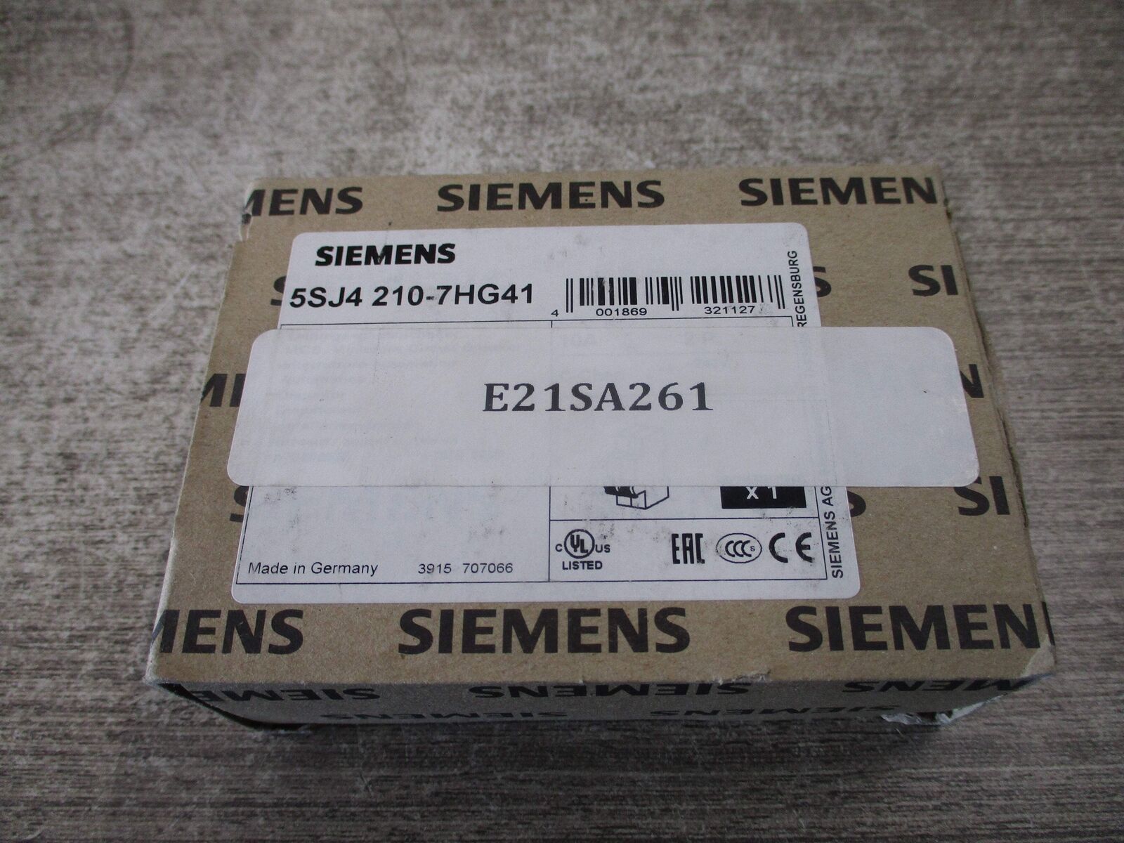 Siemens Circuit Breaker 5SJ4210-7HG41 10A 240V 2P New Surplus