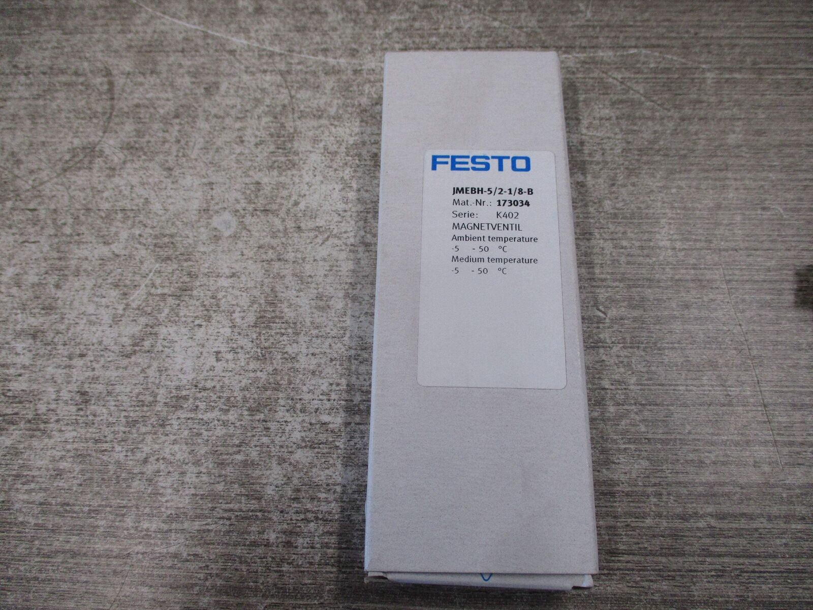 Festo Solenoid Valve 173034 JMEBH-5/2-1/8-B New Surplus