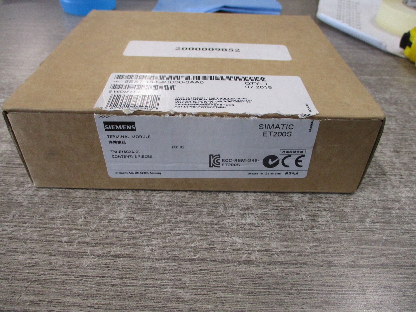 Siemens Terminal Module 6ES7 193-4CB30-0AA0 * Box of 4 * New Surplus