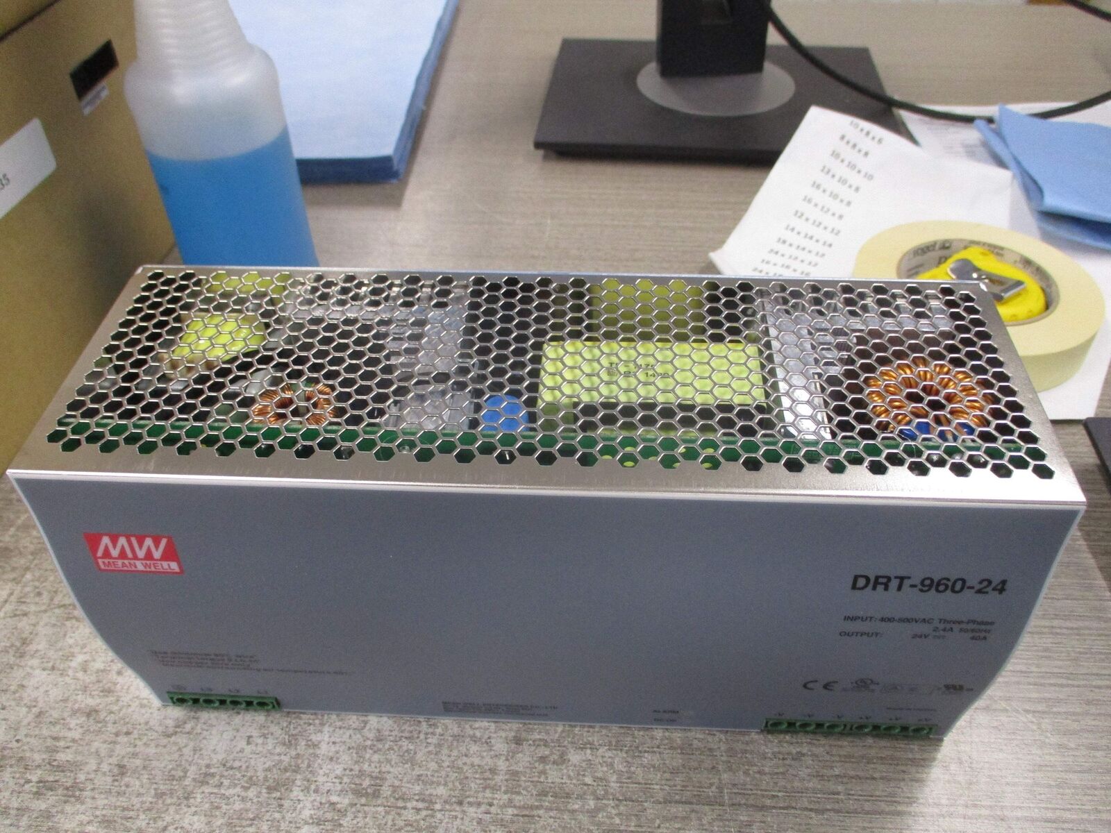 Mean Well Power Supply DRT-960-24 Input: 400-500VAC 3Ph 2.4A 50/60Hz Output: 24V