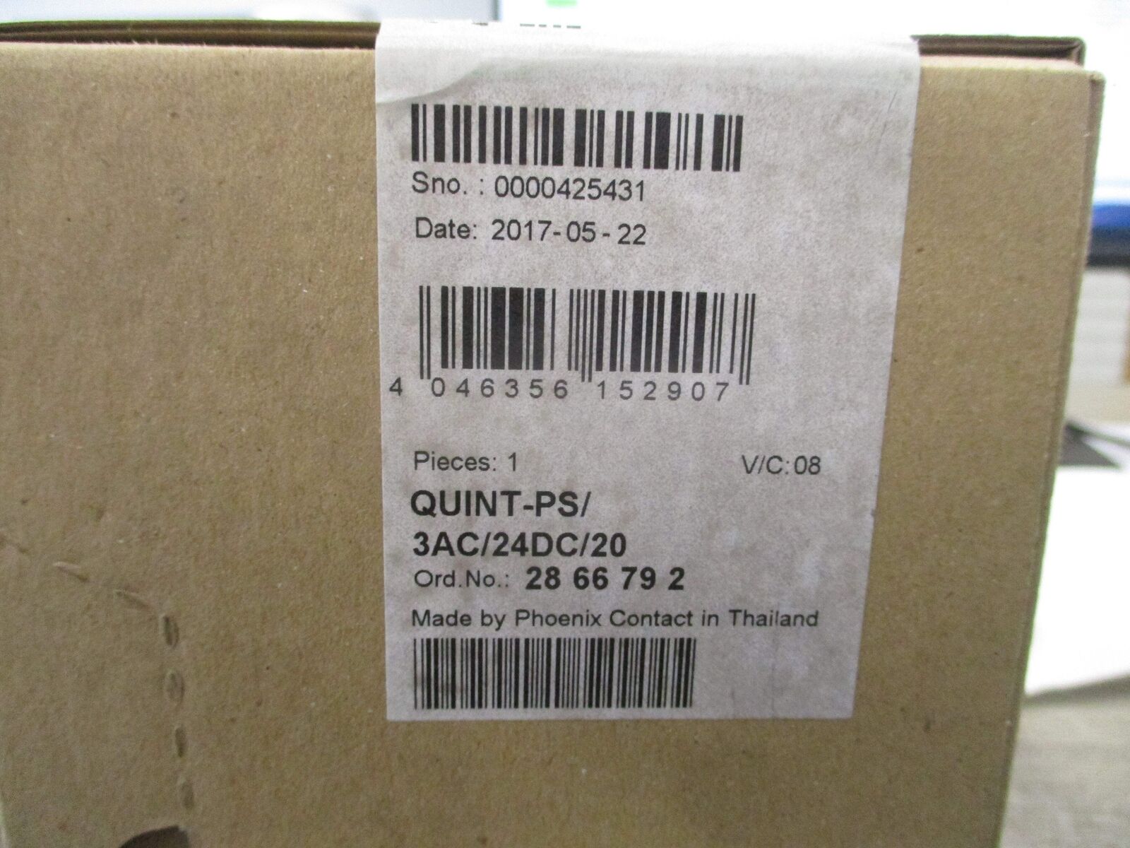 Phoenix Contact Power Supply 2866792 QUINT-PS/3AC/24DC/20 New Surplus