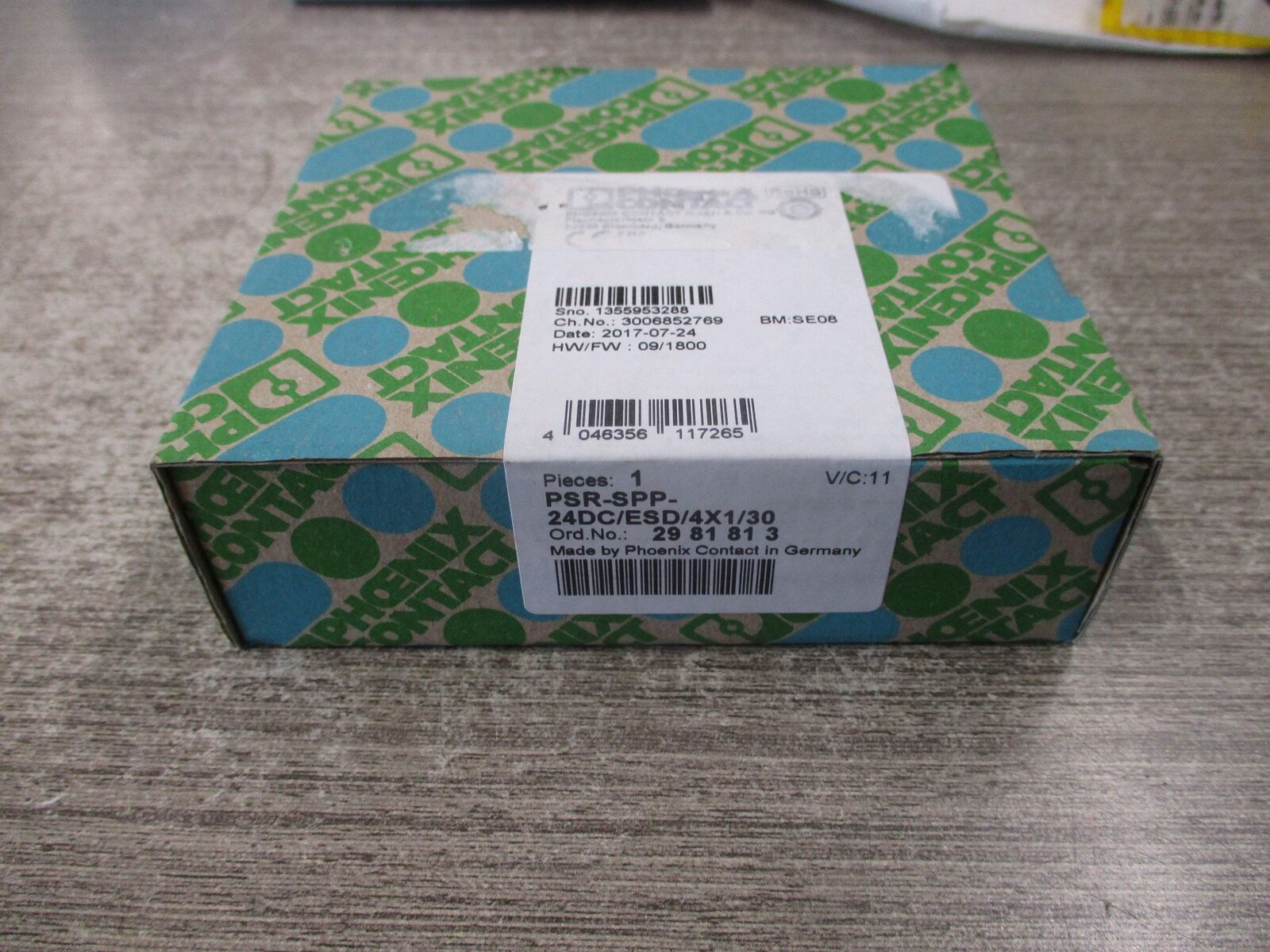Phoenix Contact Safety Relay 2981813 PSR-SPP-24DC/ESD/4X1/30 HW: 09 FW: 1800 New