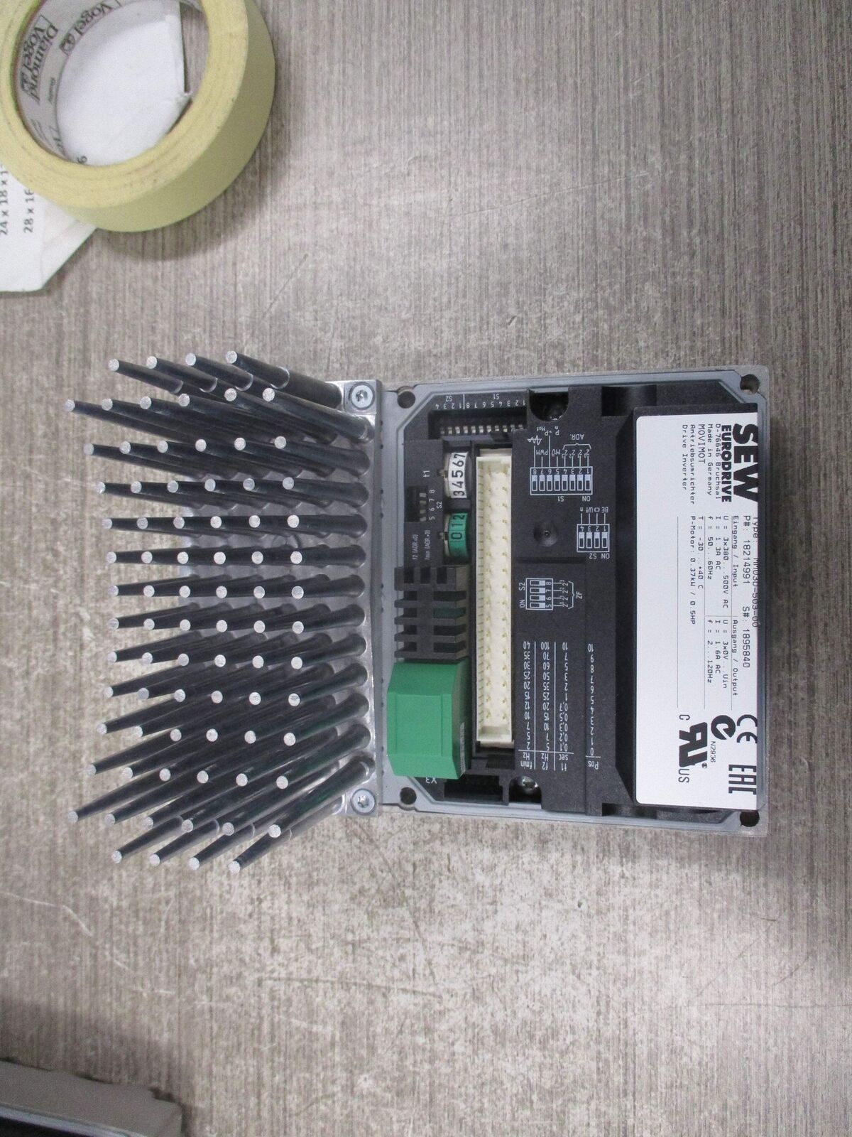 Sew-Eurodrive MM03D-503-00 AC Drive 18214991 0.5HP 3Ph Input: 3x380-500VAC / 1.3