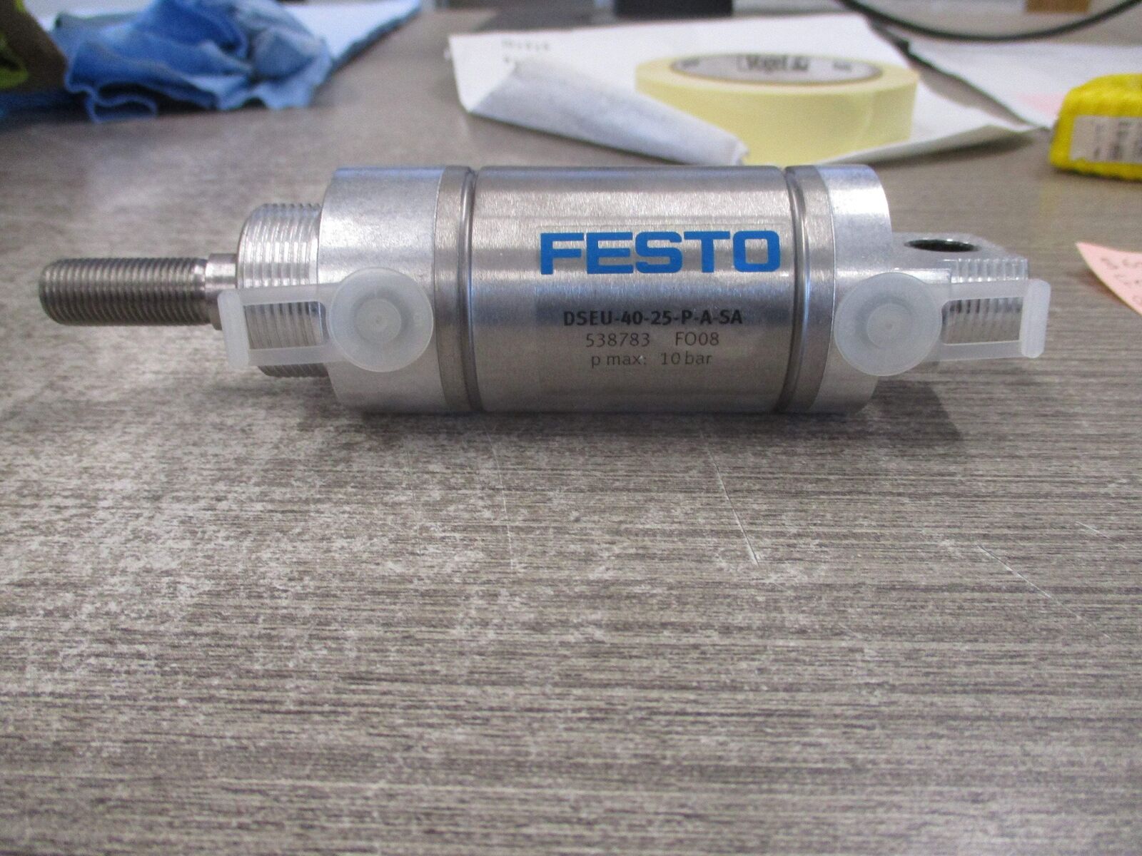 Festo Pneumatic Air Cylinder DSEU-40-25-P-A-SA 10 Bar Max * No Box * New Surplus