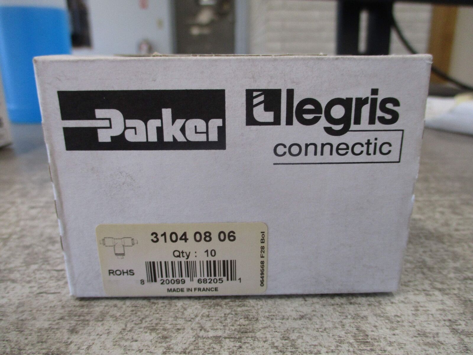 Parker Legris Push-to-Connect Union 3104 08 06 * Box of 10 * New Surplus