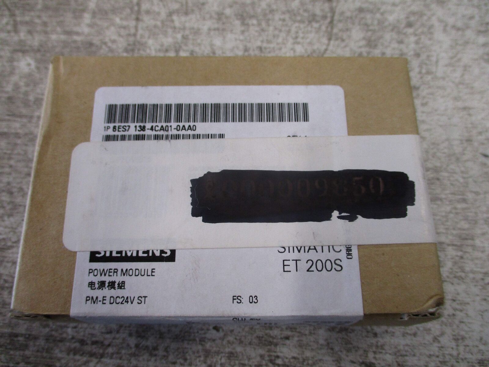 Siemens Simatic ET 2005 Power Module 6ES7 138-4CA01-0AA0 24VDC New Surplus