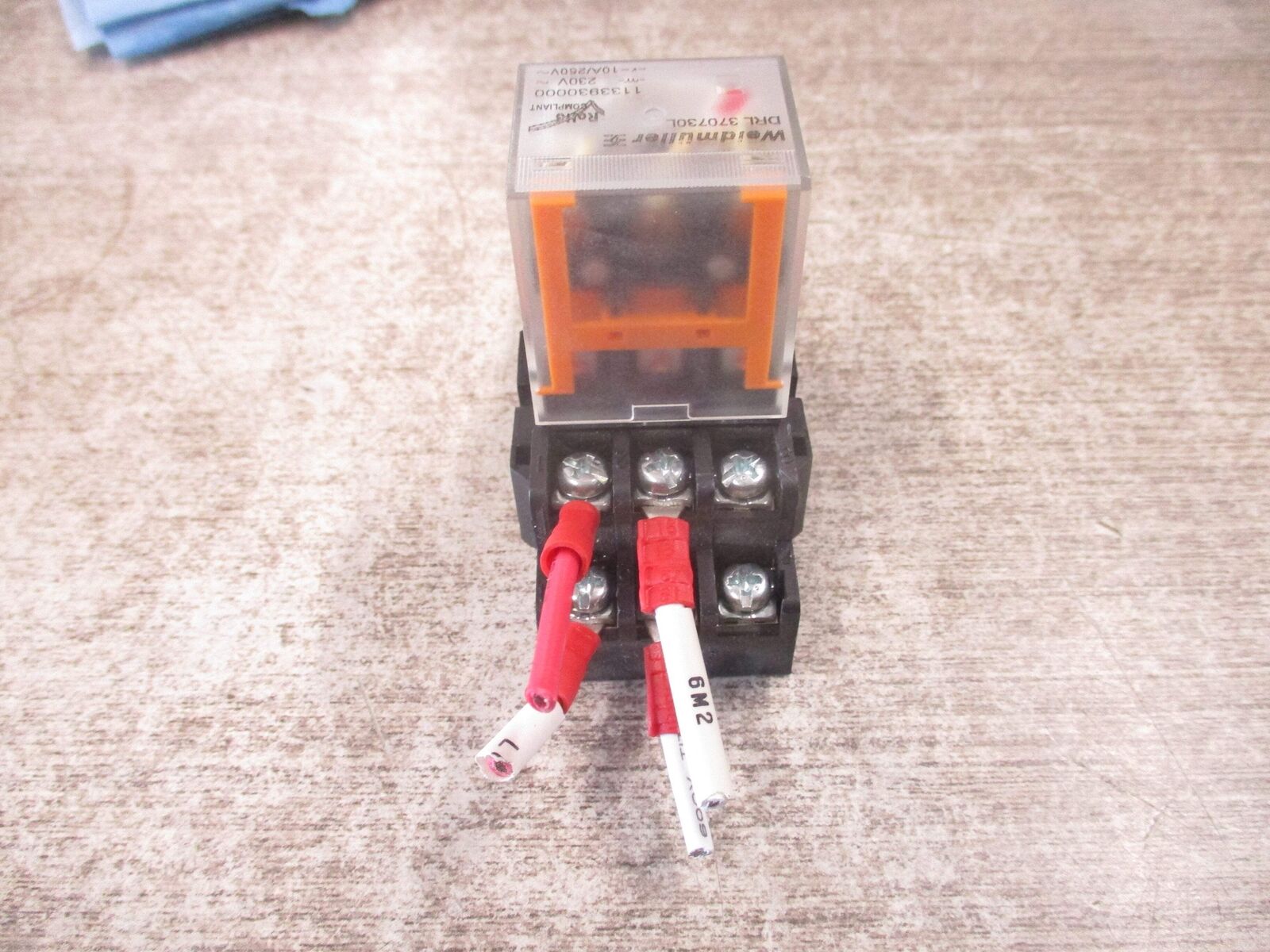 Weidmuller DRL 370730L Relay 1133930000 230V Coil W/Base Used