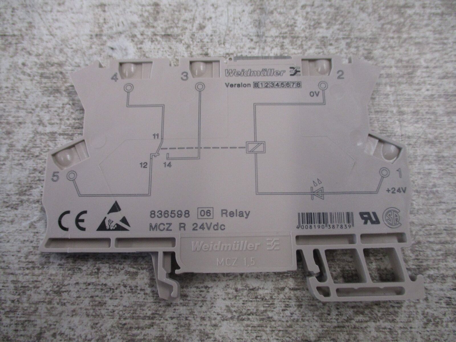 Weidmuller Terminal Relay 836598 24VDC * No Box * New Surplus