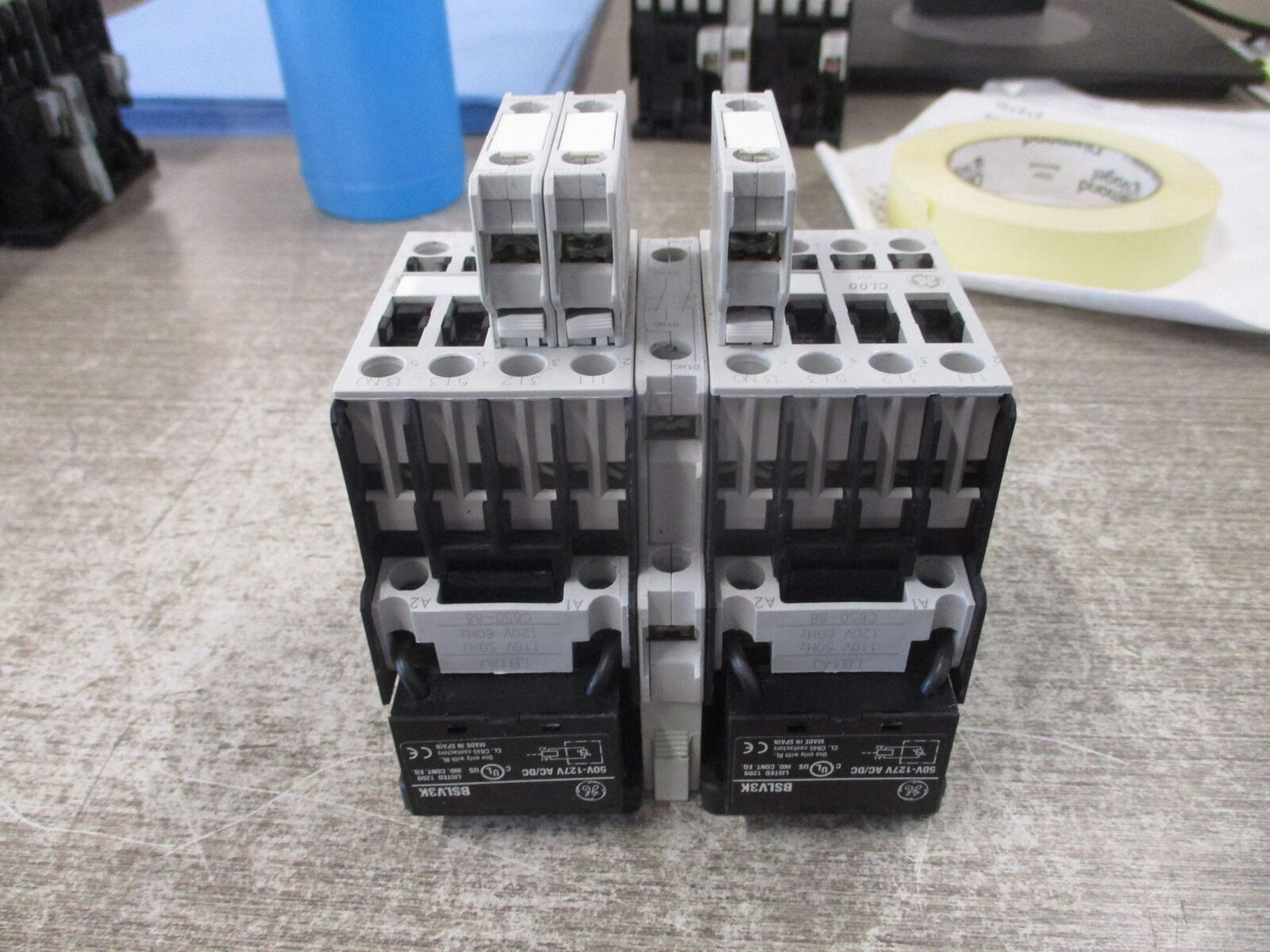 GE Reversing Contactor CL00A310T 120V coil 25A 600V (3) Aux Contacts Used