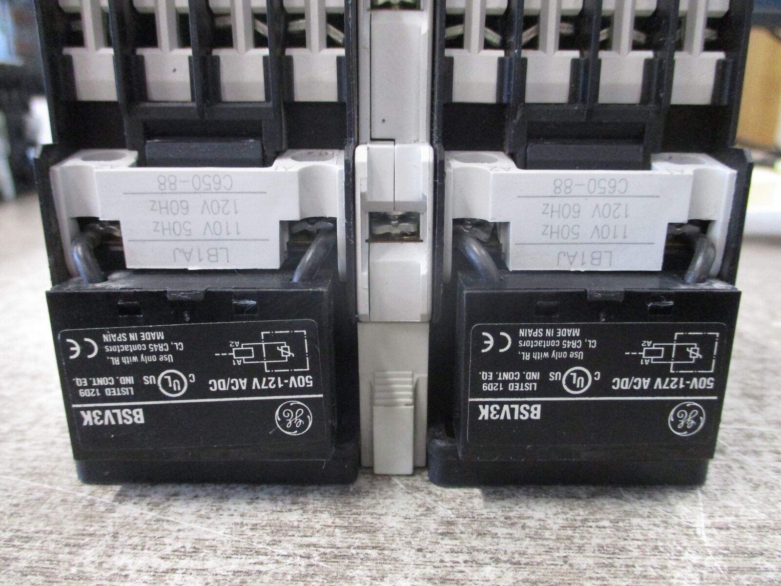 GE Reversing Contactor CL00A310T 120V coil 25A 600V (3) Aux Contacts Used