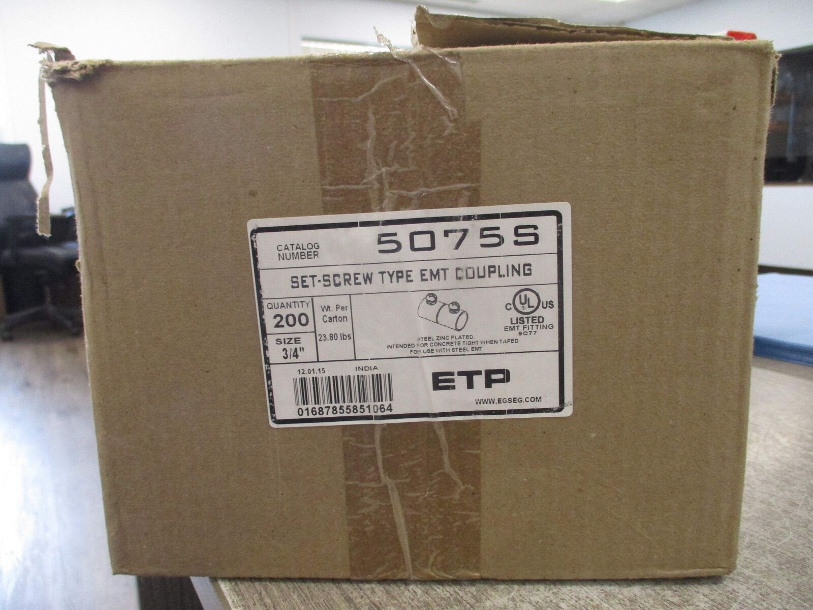 EPT Set-Screw EMT Coupling 5075S 3/4" *Box of 200* New surplus