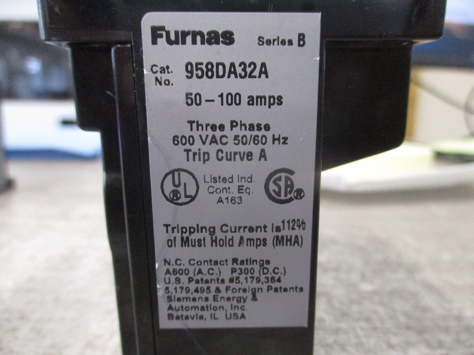 Furnas Solid State Overload 958DA32A Ser. B Trip: 50-100A Used