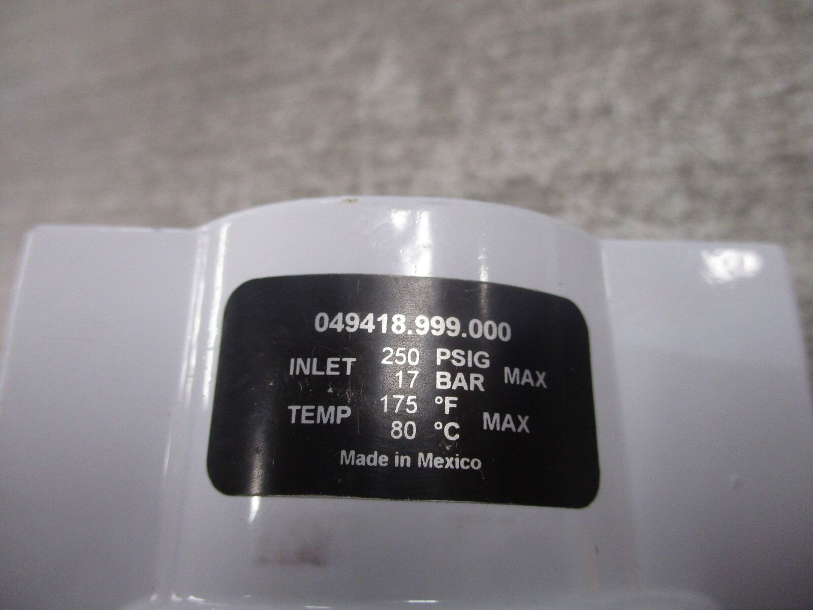 Valtek Air Filter 049418.999.000 250PSI Used