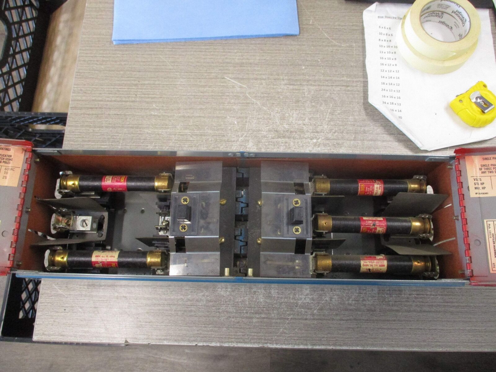 Cutler-Hammer Type M50 Dual Panelboard Switch FDPT3622R 60A 600V 3P W/Mounting H