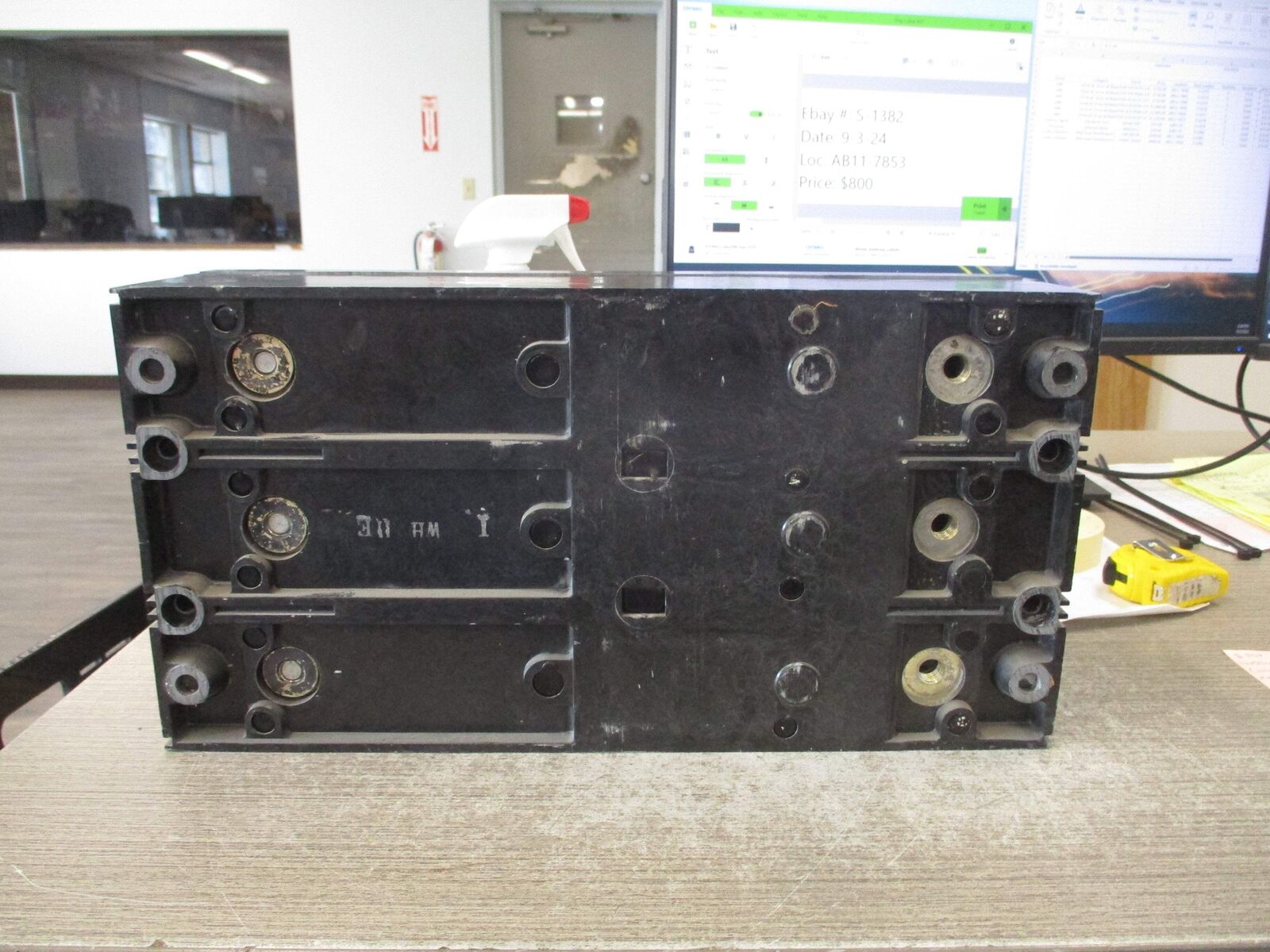 Westinghouse Circuit Breaker MA3800F 600A Trip 600V 3P Used
