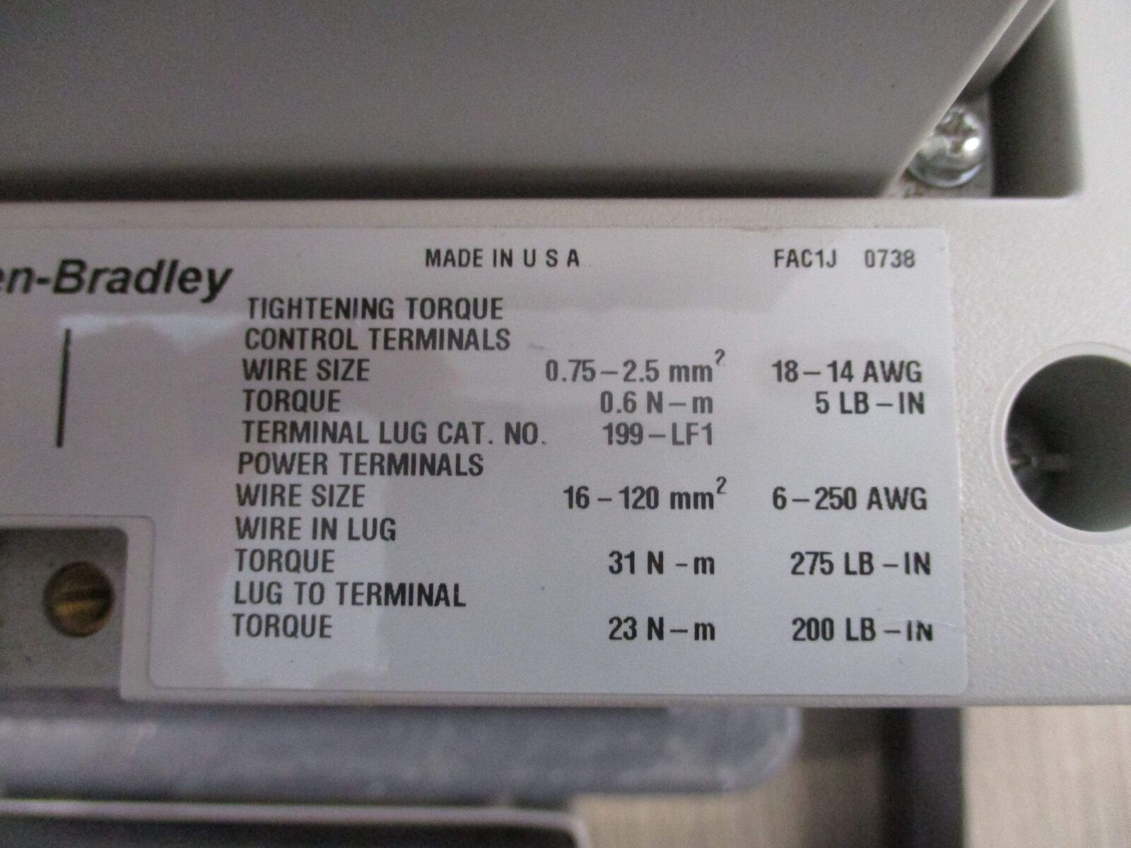 Allen-Bradley SMC-Flex Soft Start 150-F251NBD Ser. B 200HP 200-480V 3Ph Used