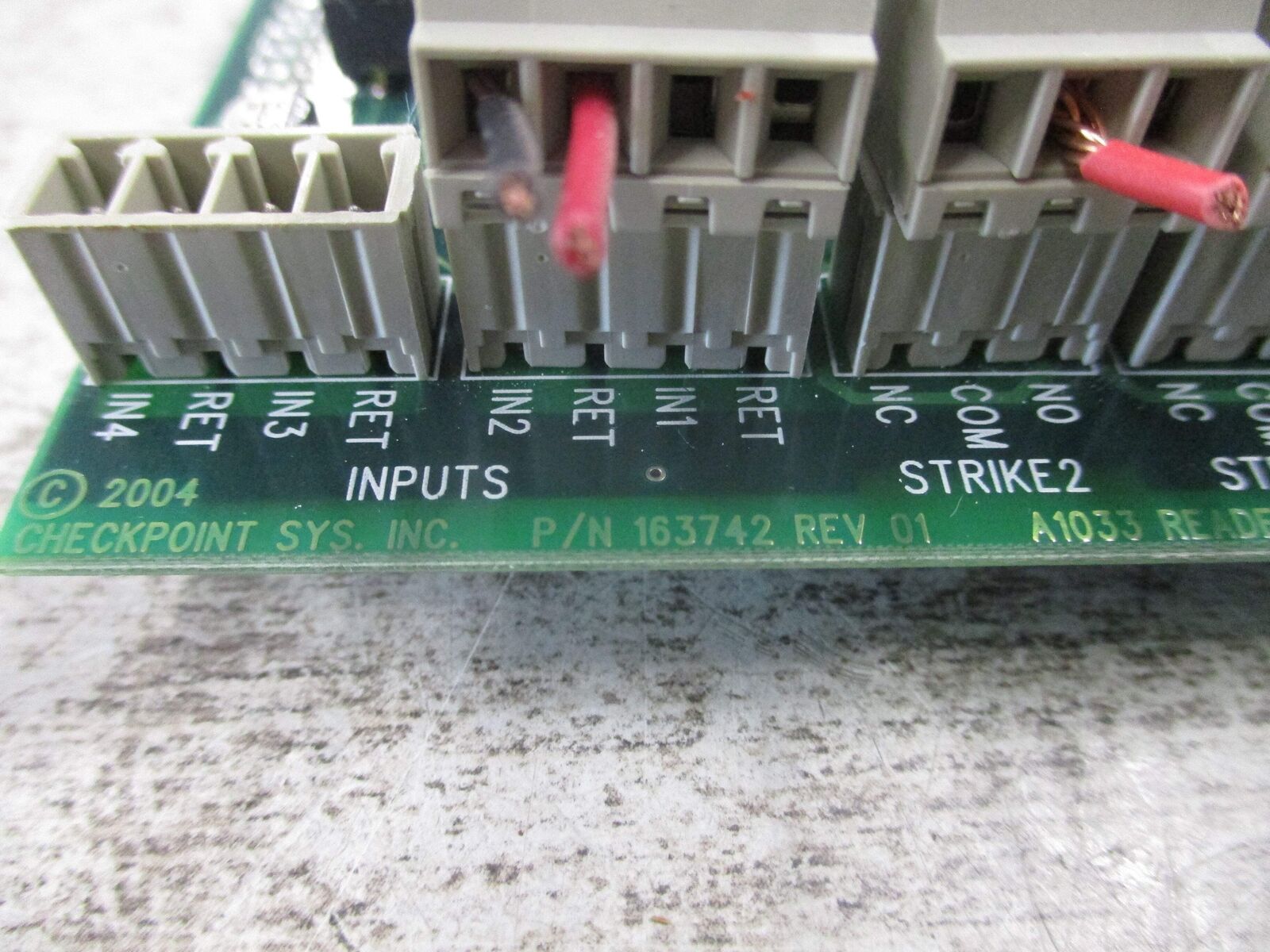 Checkpoint Systems A1033 Reader 163742 Rev. 01 *Missing (3) Plugs* Used