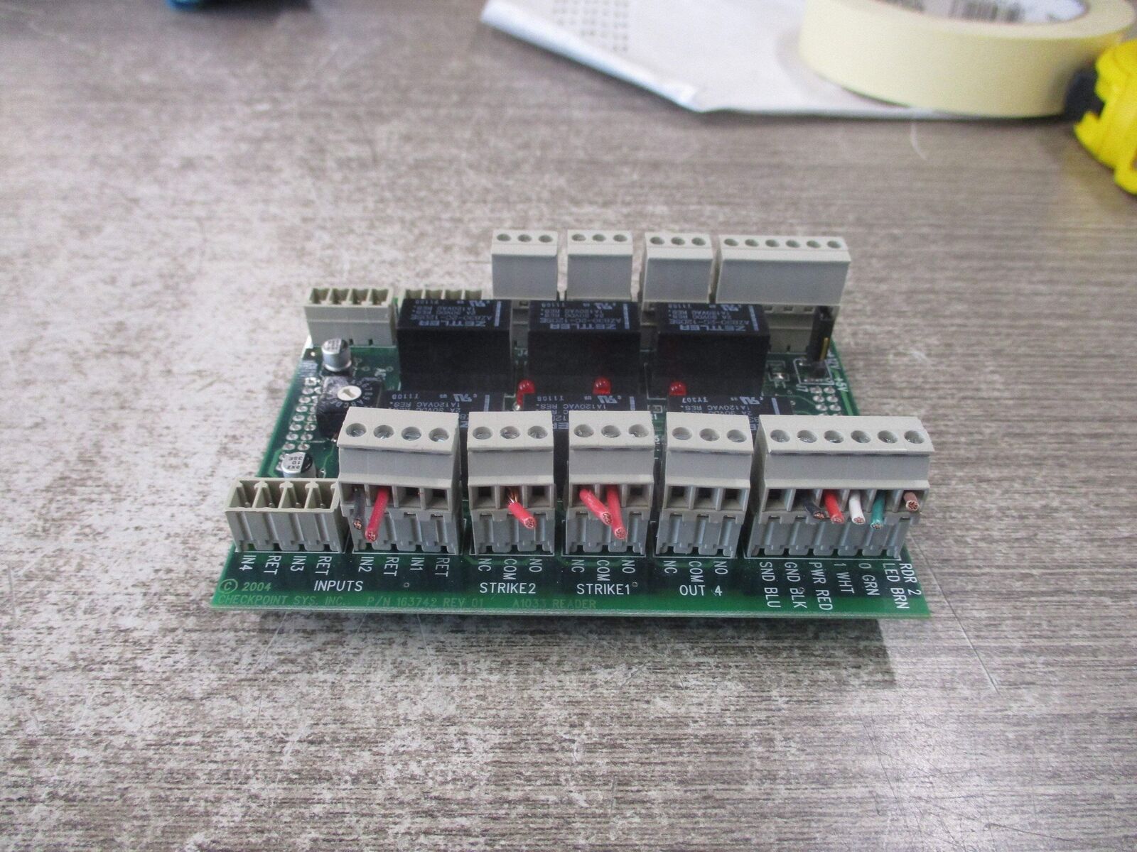 Checkpoint Systems A1033 Reader 163742 Rev. 01 *Missing (3) Plugs* Used