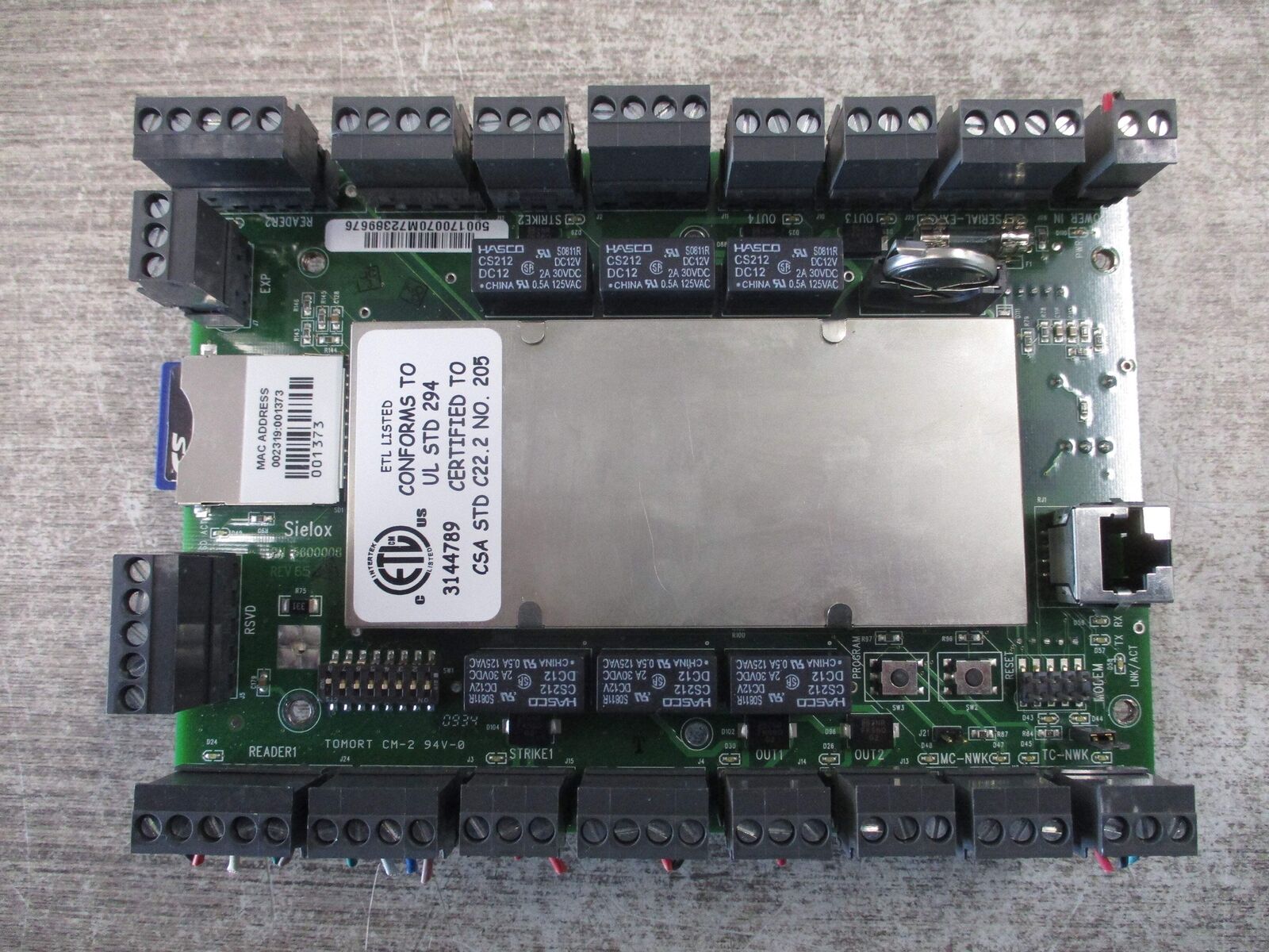 Sielox Badge Access Controller 5600008 Rev. 65 W/SD Card Used