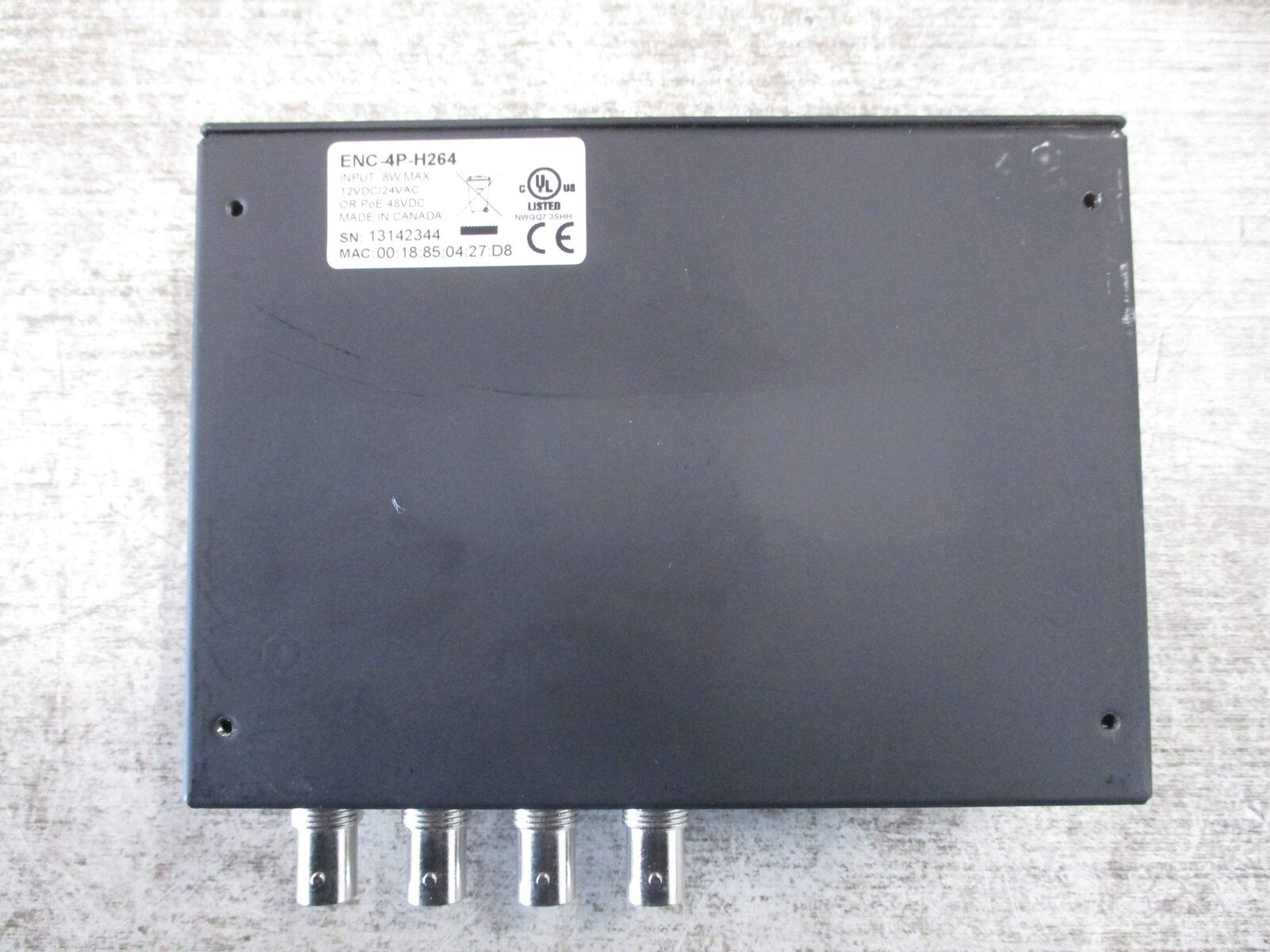 Avigilon Analog Video Encoder ENC-4P-H264 12VDC 24VAC 4-Port Used