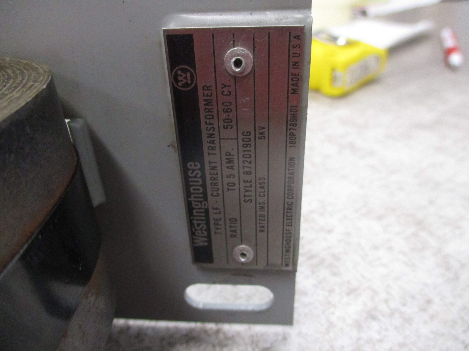 Westinghouse Type LF Current Transformer 872D190G03 Ratio 100:5A 50/60Hz * Bent